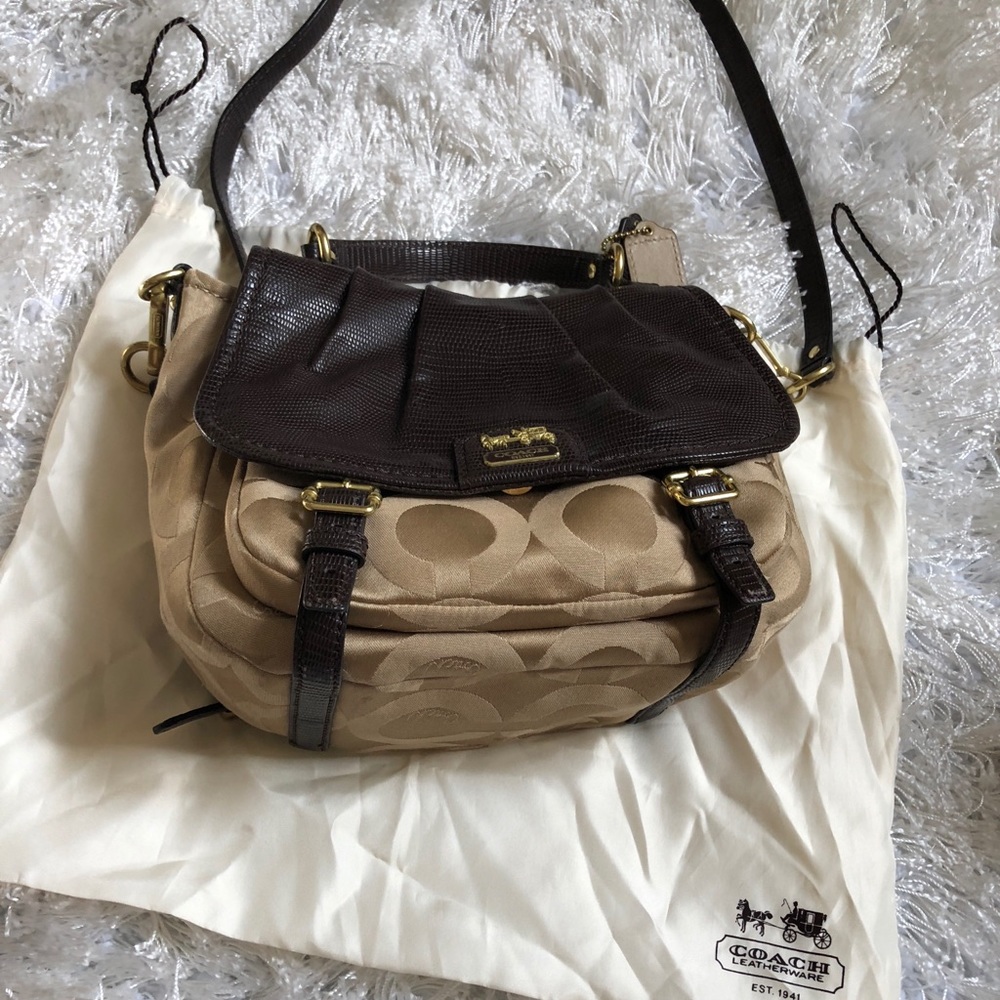 Cloth and leather Coach crossbody